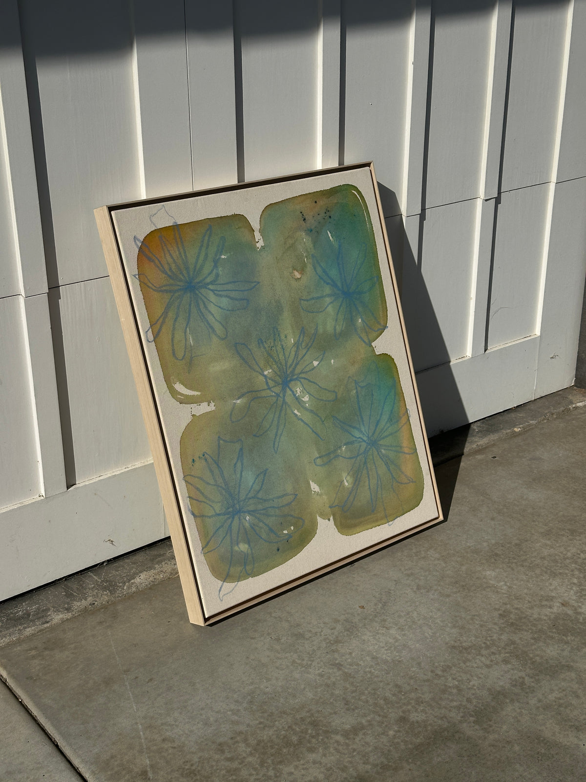 cerulean through my window | 24 x 30