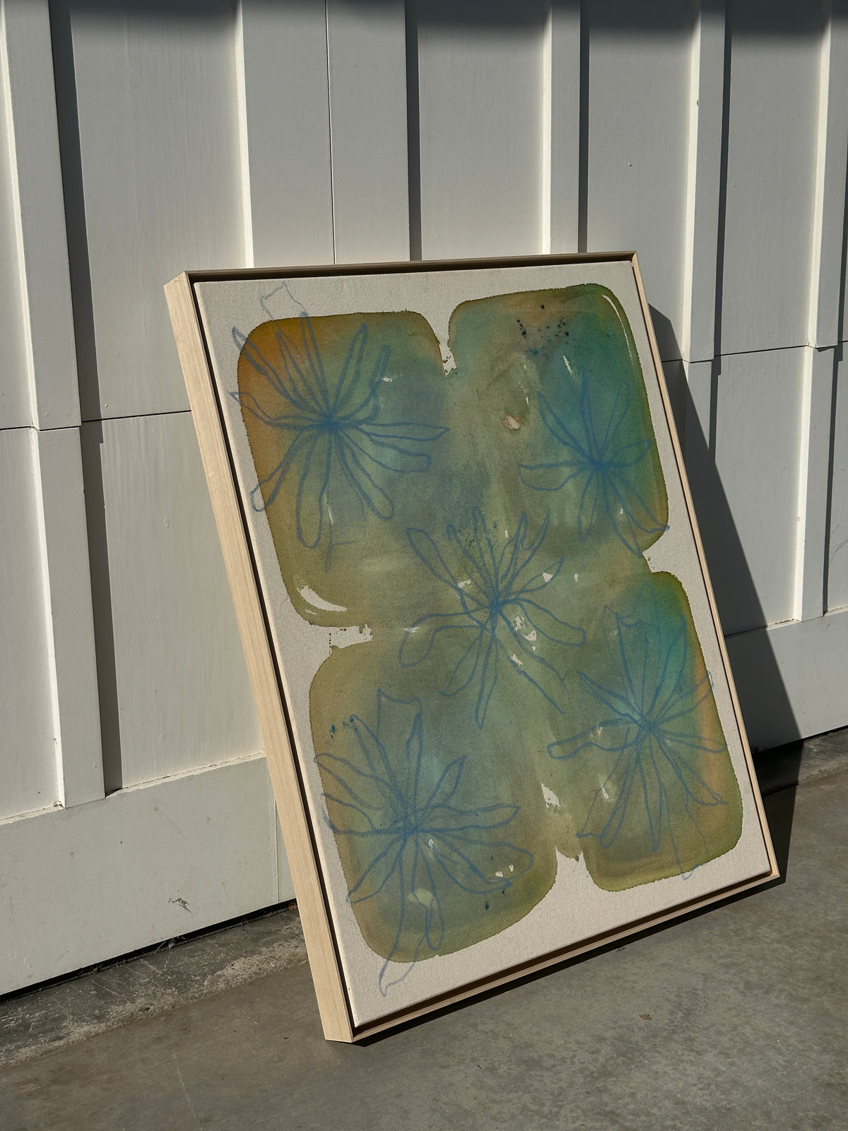 cerulean through my window | 24 x 30