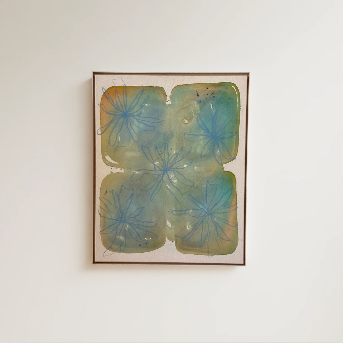 cerulean through my window | 24 x 30